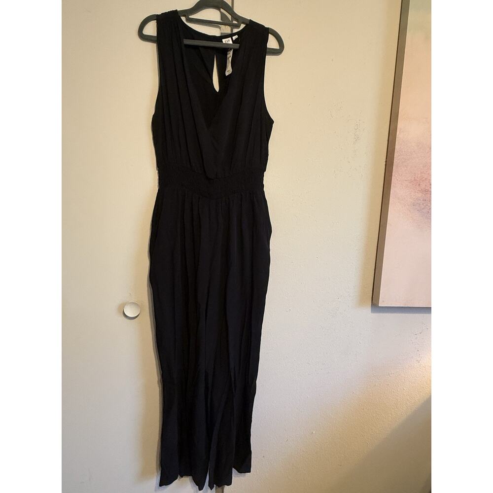 GAP Waist-Defined StretchTech Jumpsuit for Women Size Large Black New With Tags